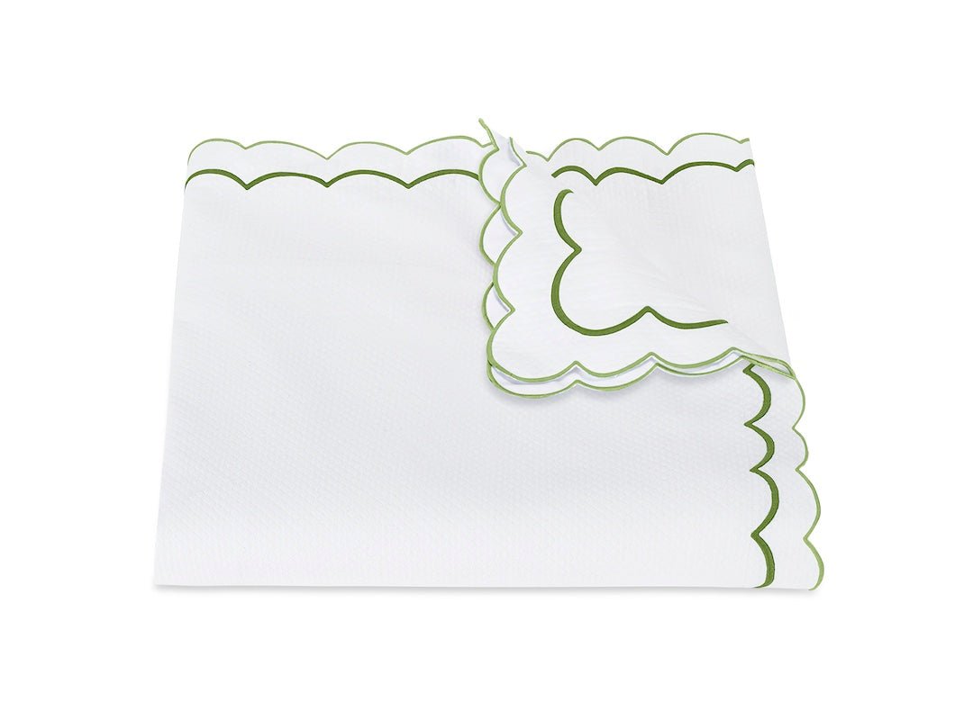 India Pique Grass Green Duvet Covers by Matouk