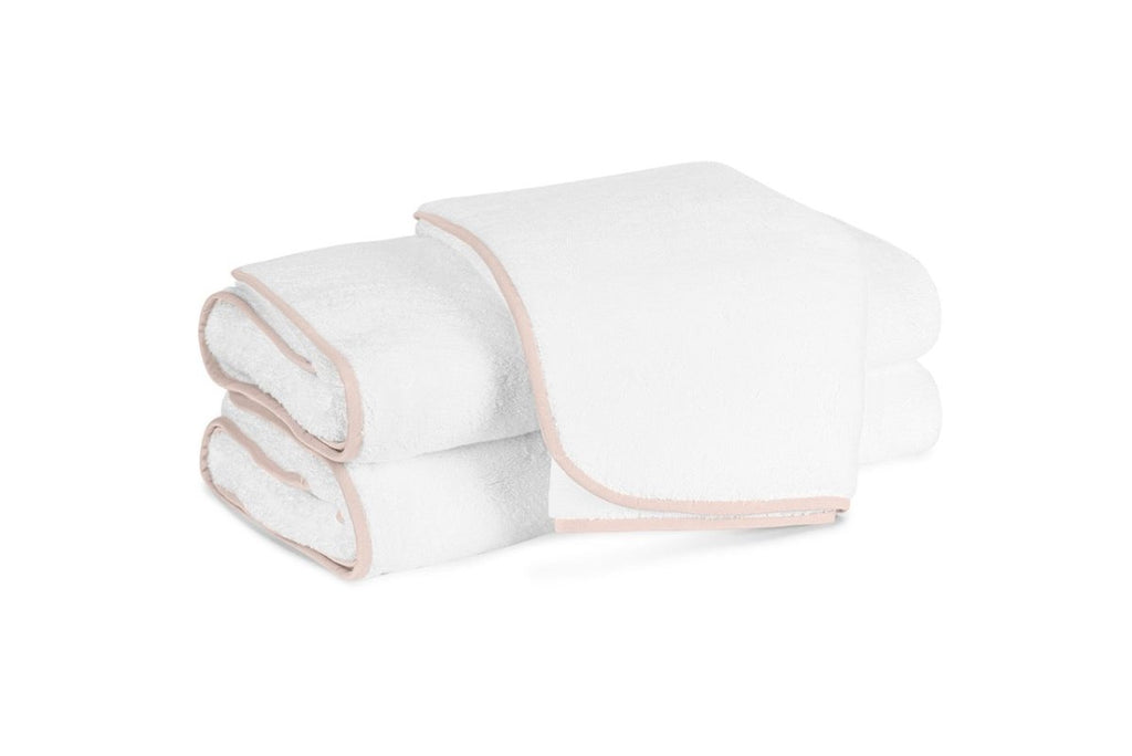 Giza Towels with Blush Trim by Matouk