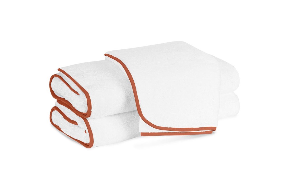 Giza Towels with Orange Trim by Matouk