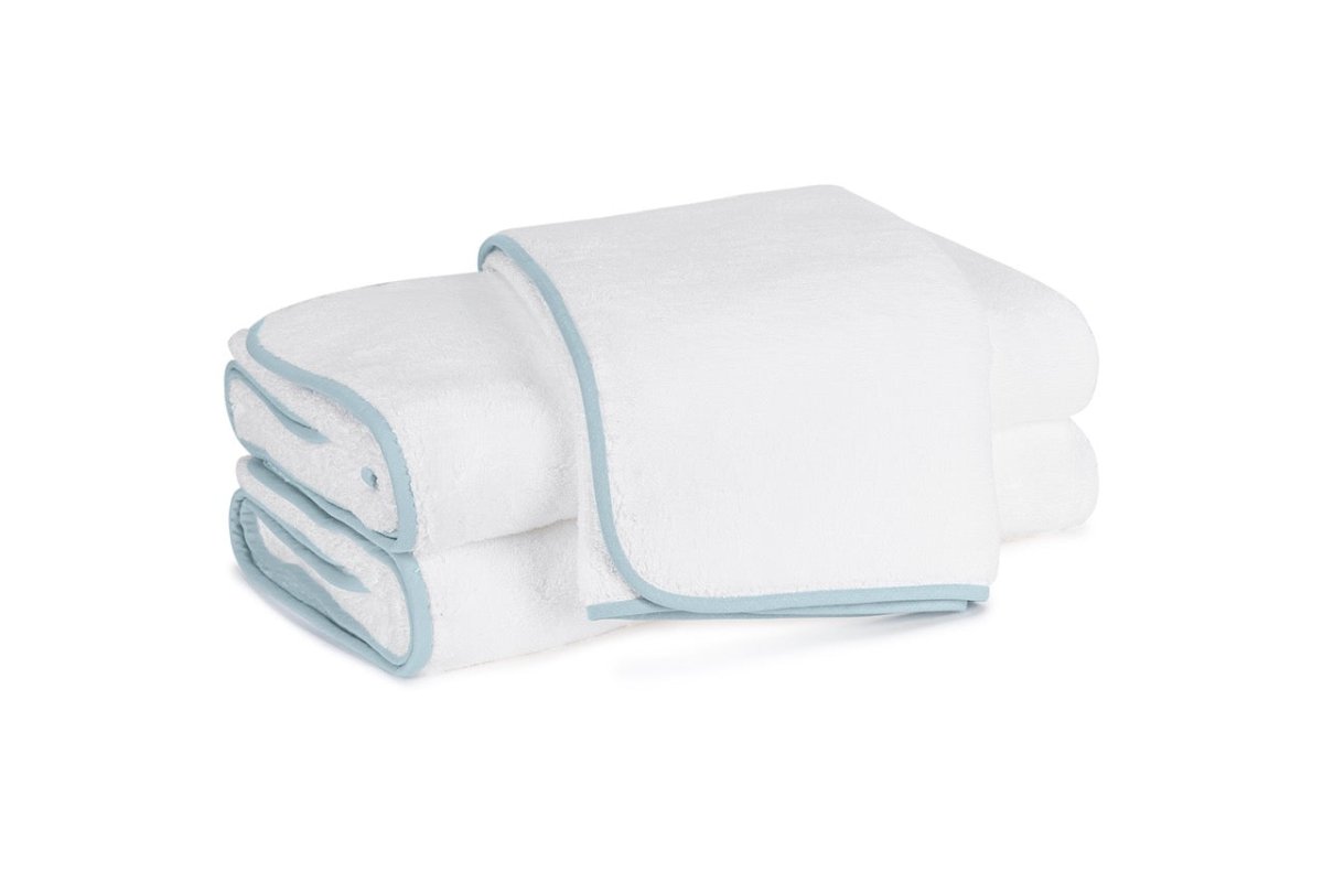 Giza Towels with Hydrangea Trim by Matouk