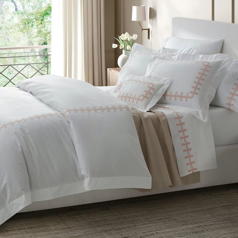 Gordian Knot Blush Bedding by Matouk