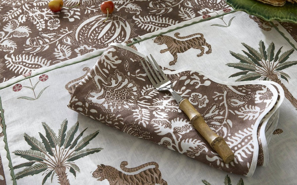 Granada Chestnut Napkins by Matouk Schumacher