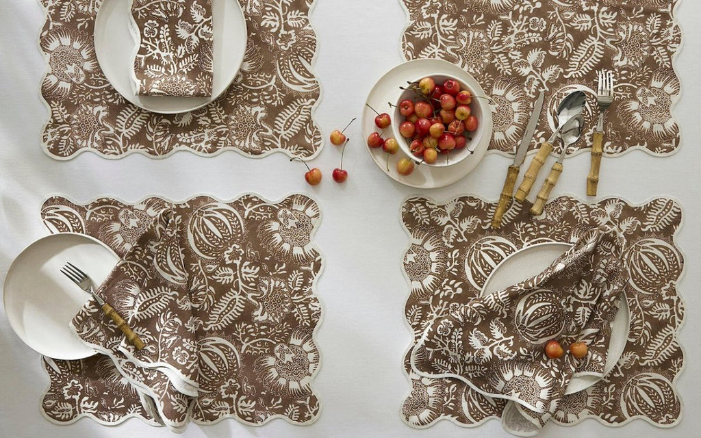 Granada Chestnut Placemats by Matouk Schumacher