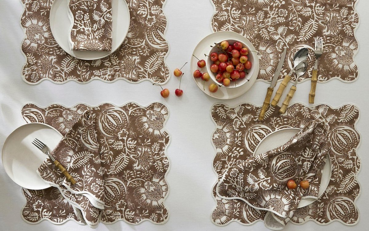 Granada Chestnut Placemats by Matouk Schumacher