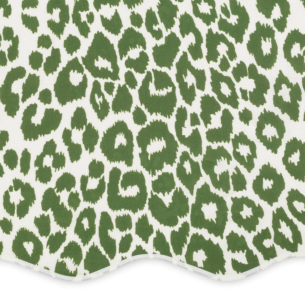 Iconic Leopard Green Shower Curtain by Matouk Schumacher