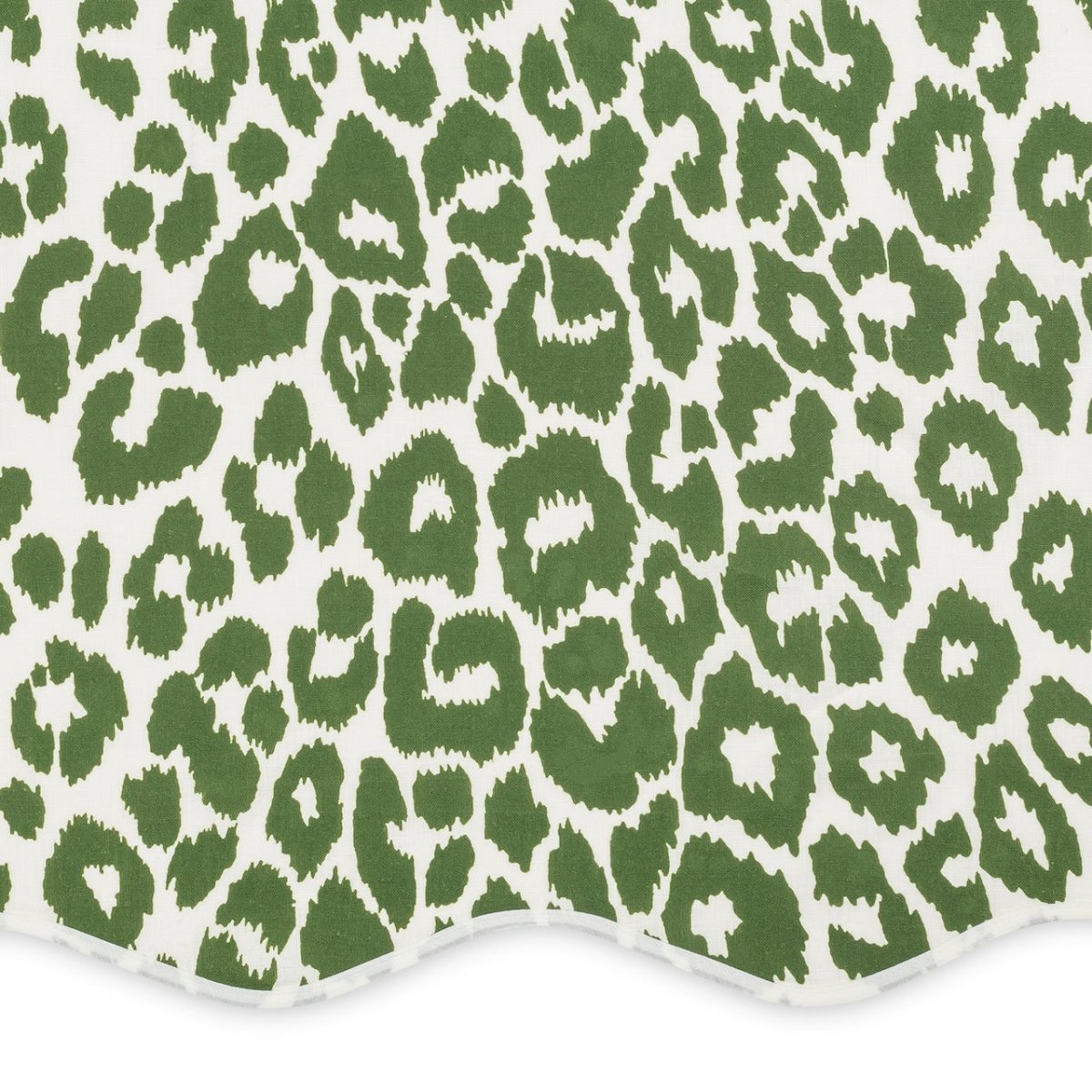 Iconic Leopard Green Shower Curtain by Matouk Schumacher