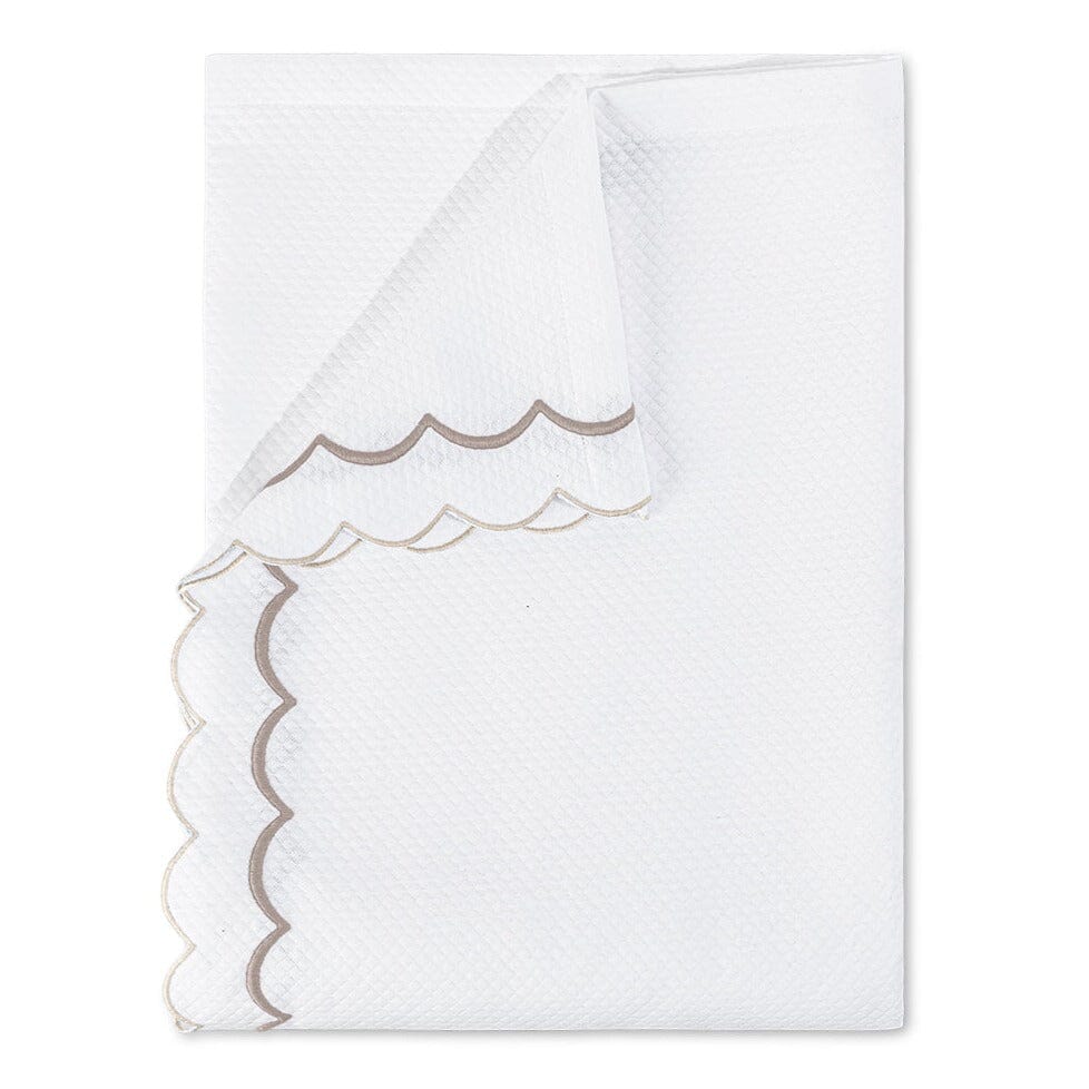 India Diamond Pique Driftwood Coverlets by Matouk