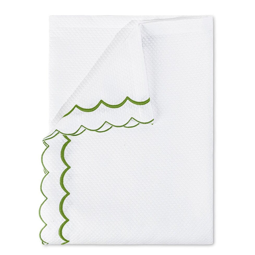 India Diamond Pique Grass Coverlets by Matouk