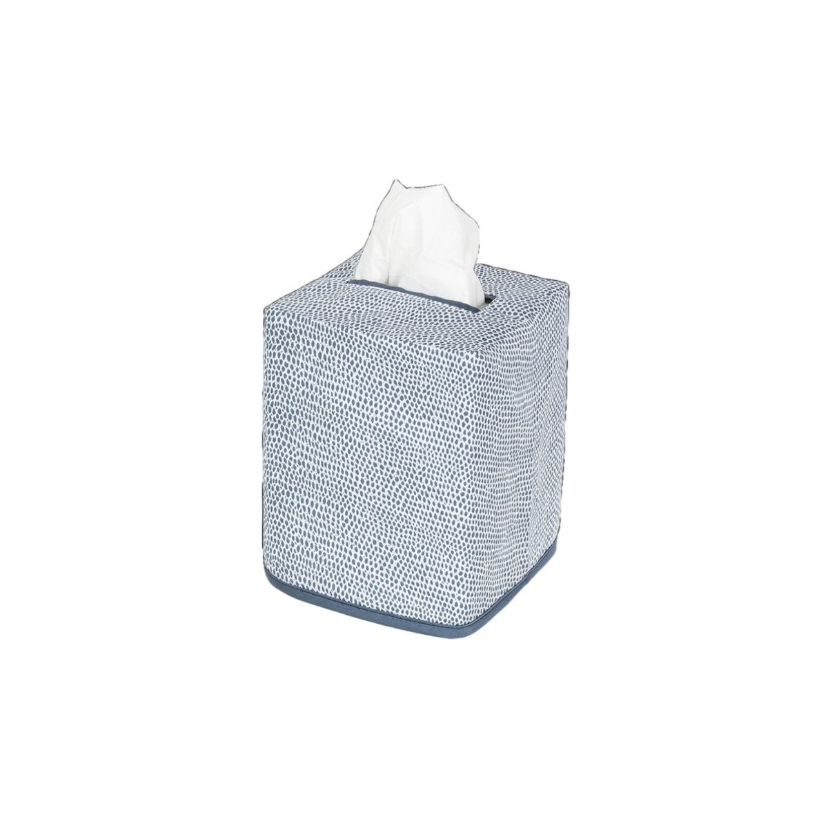 Jasper Tissue Box Cover in Steel Blue by Matouk