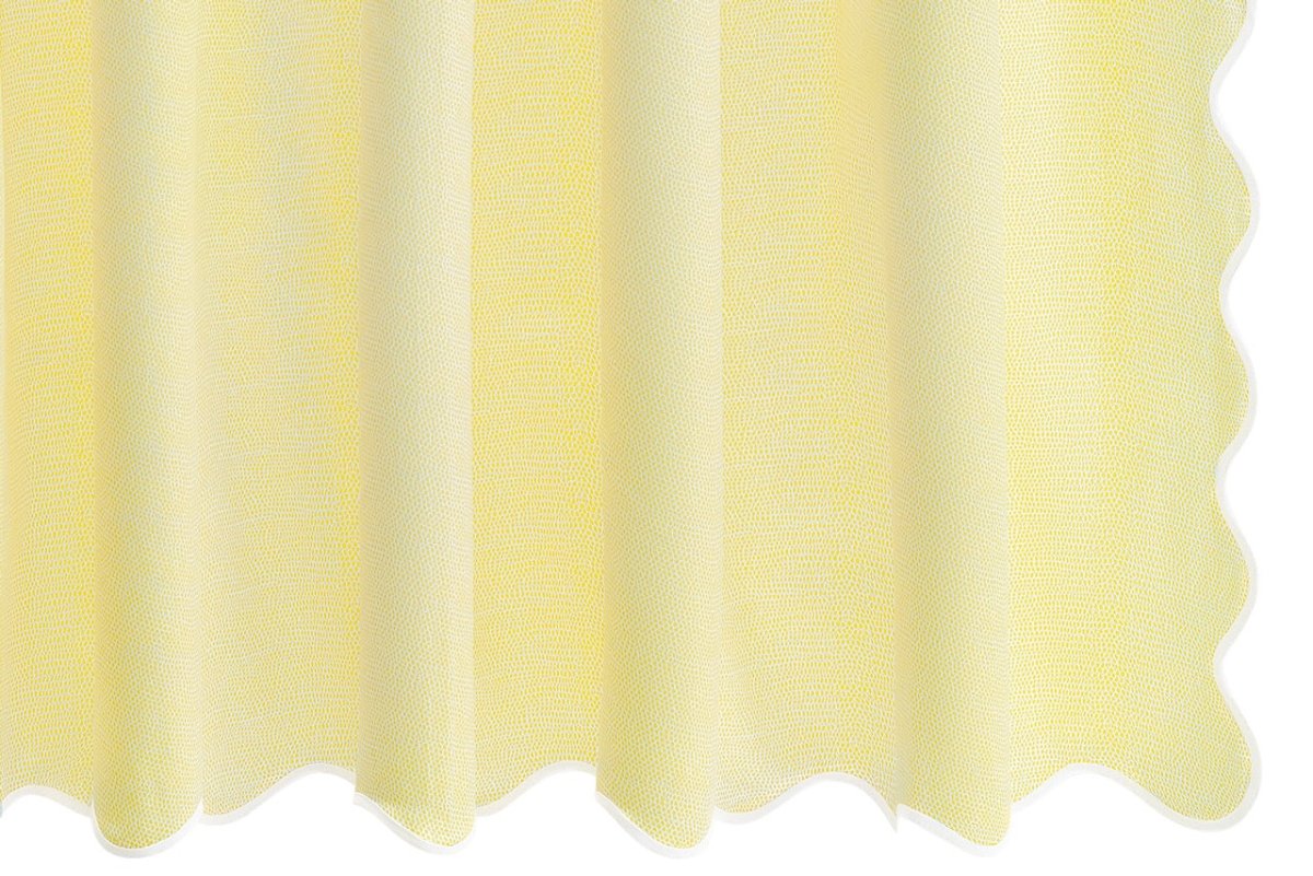 Matouk Jasper Shower Curtain Lemon Yellow