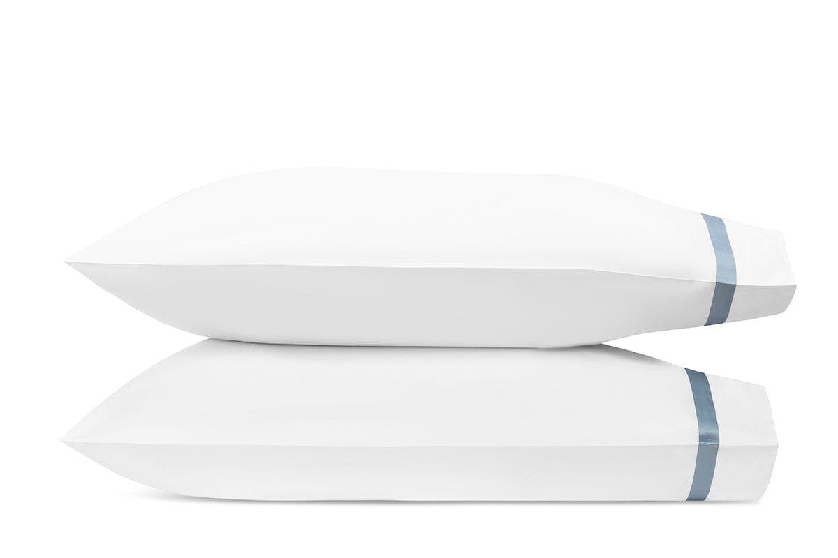 Lowell Hazy Blue Bedding by Matouk