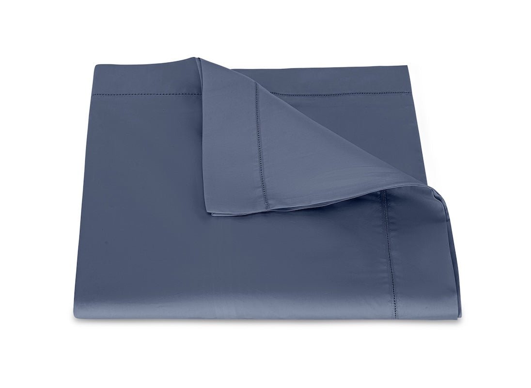 Milano Hemstitch Steel Blue Bedding by Matouk