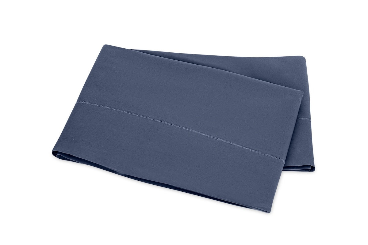 Milano Hemstitch Steel Blue Bedding by Matouk
