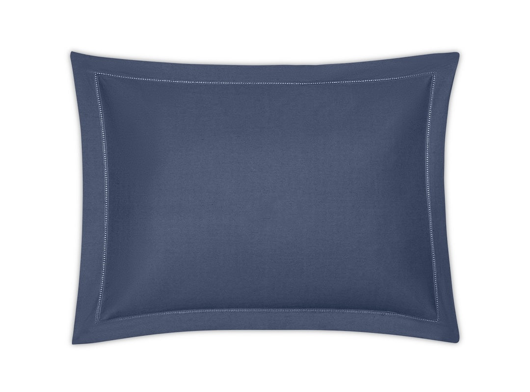 Milano Hemstitch Steel Blue Bedding by Matouk