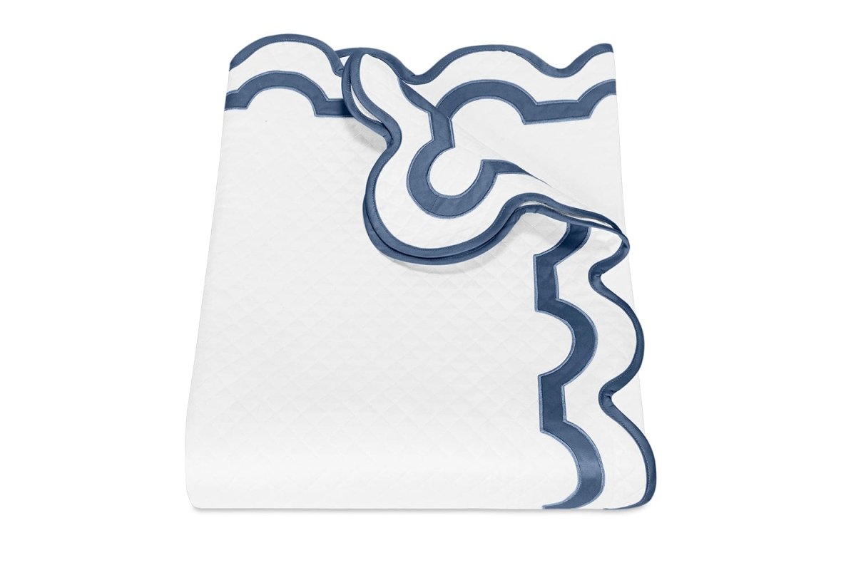 Mirasol Matelasse Steel Blue Bedding by Matouk