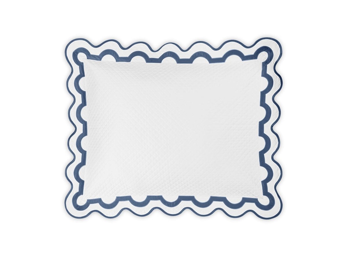 Mirasol Matelasse Steel Blue Bedding by Matouk