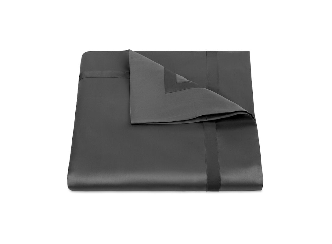 Matouk Nocturne Sateen Bedding in Charcoal