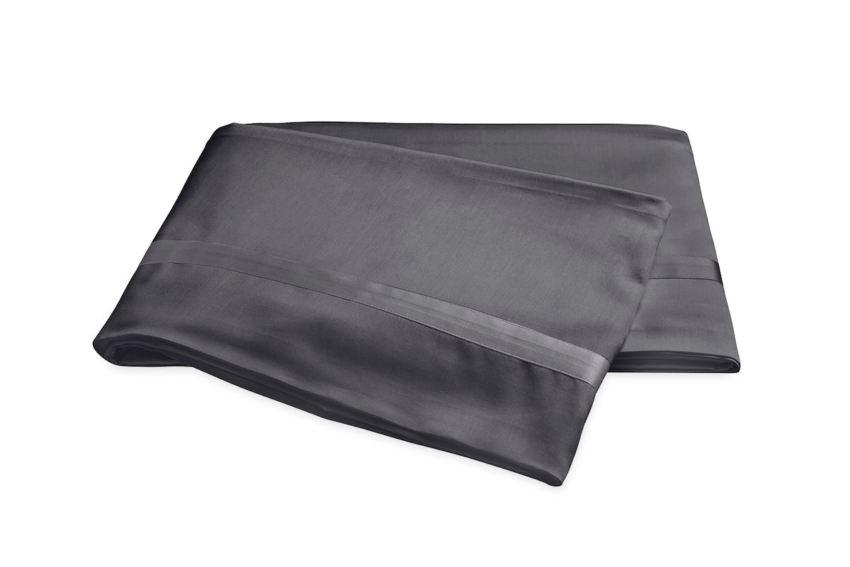Matouk Nocturne Sateen Bedding in Charcoal