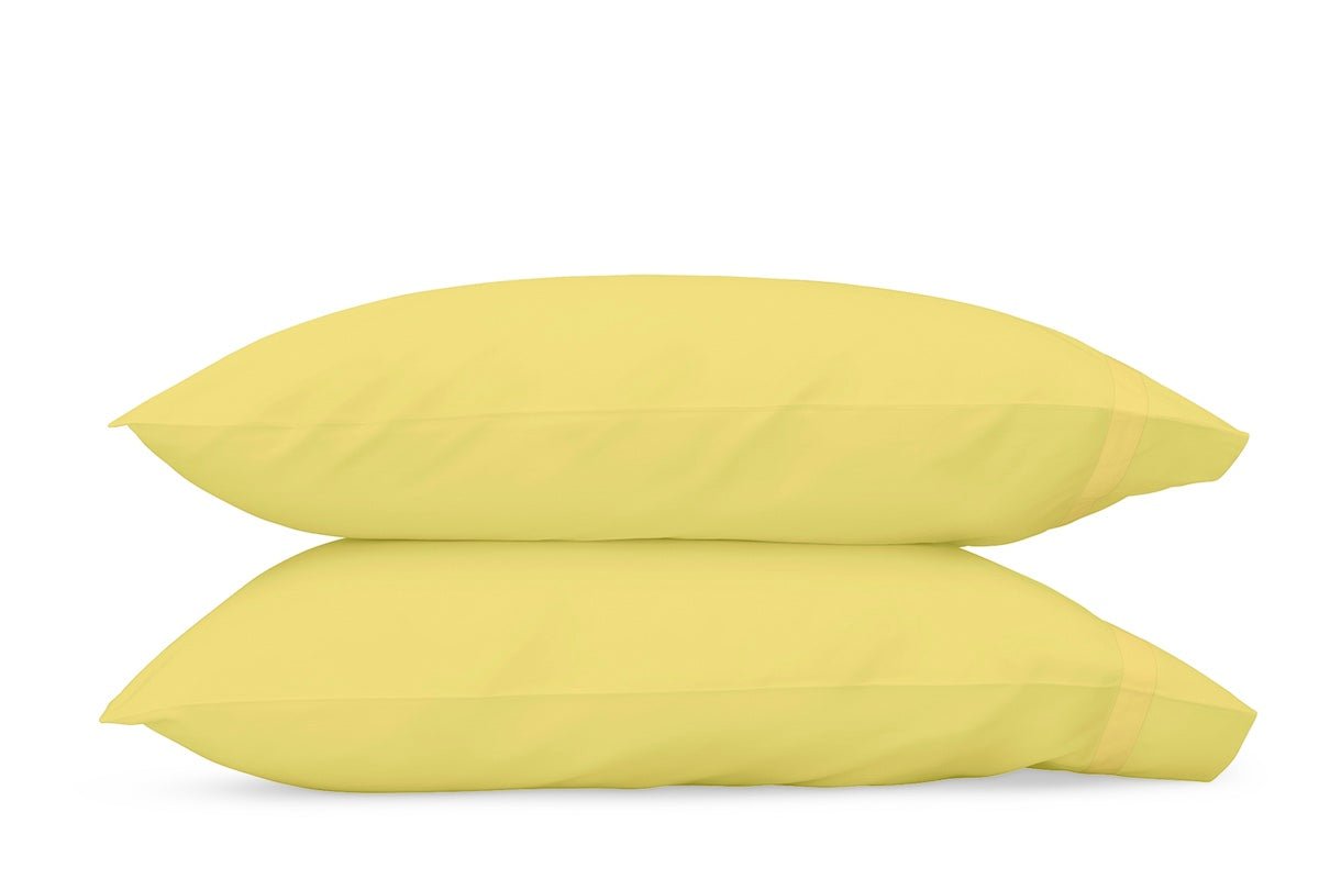 Matouk Nocturne Sateen Bedding in Lemon Yellow