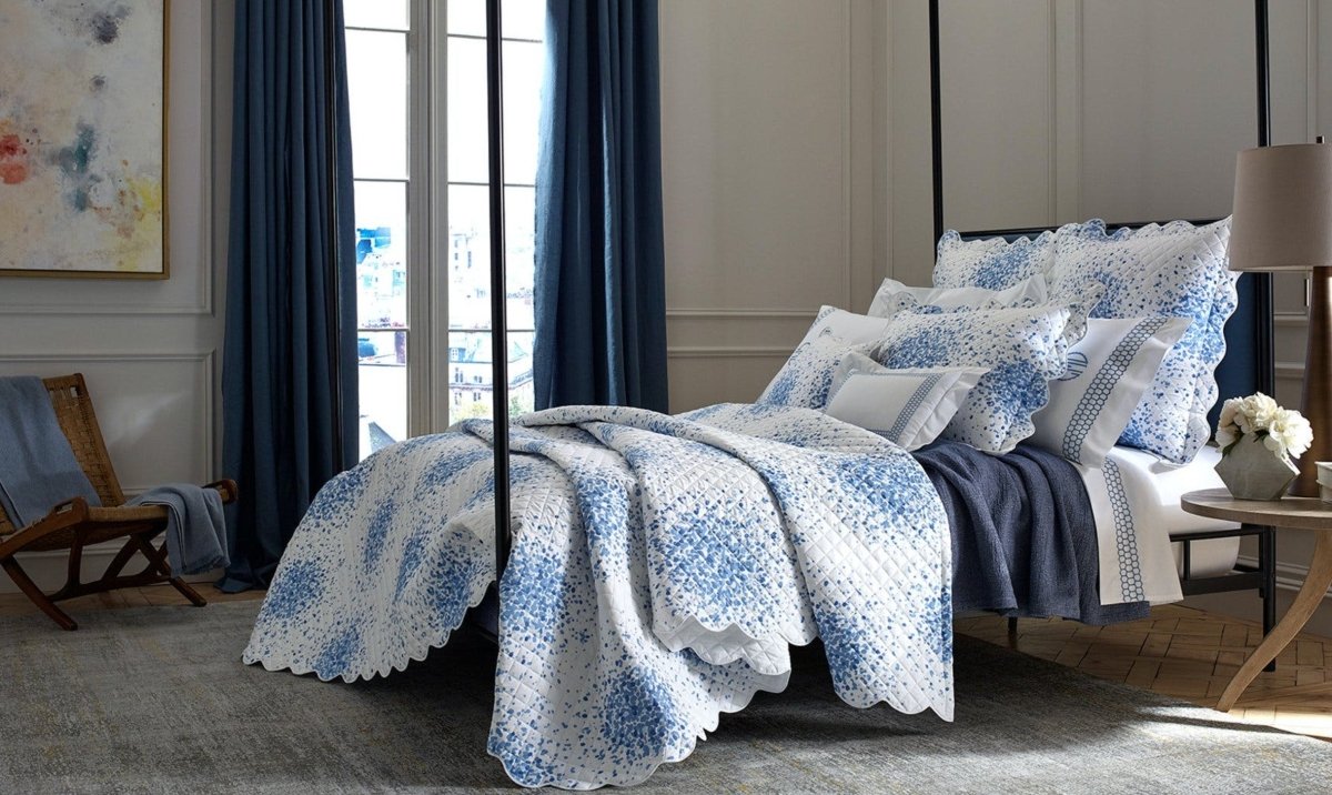 Poppy Azure Bedding by Lulu DK Matouk