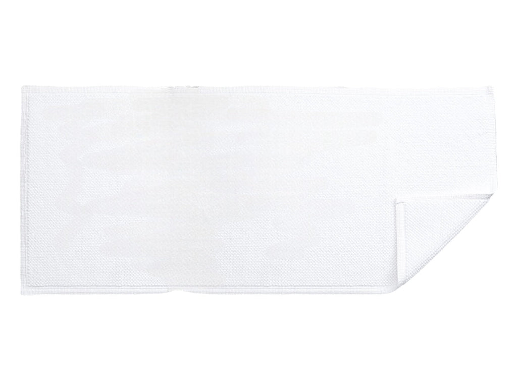 Reverie Extra Long White Bath Rug 24 x 60 by Matouk