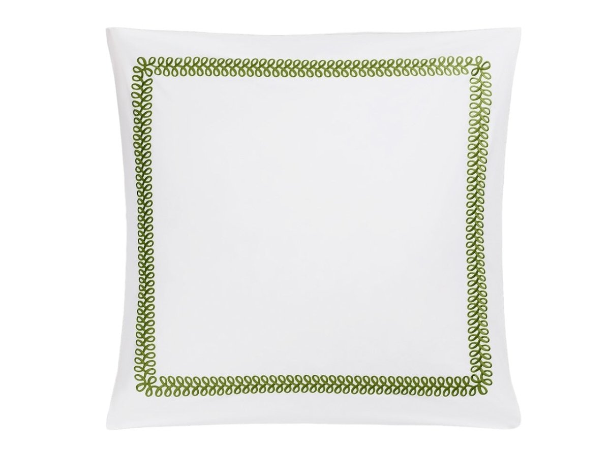Astor Braid Grass Green Bedding Matouk Schumacher