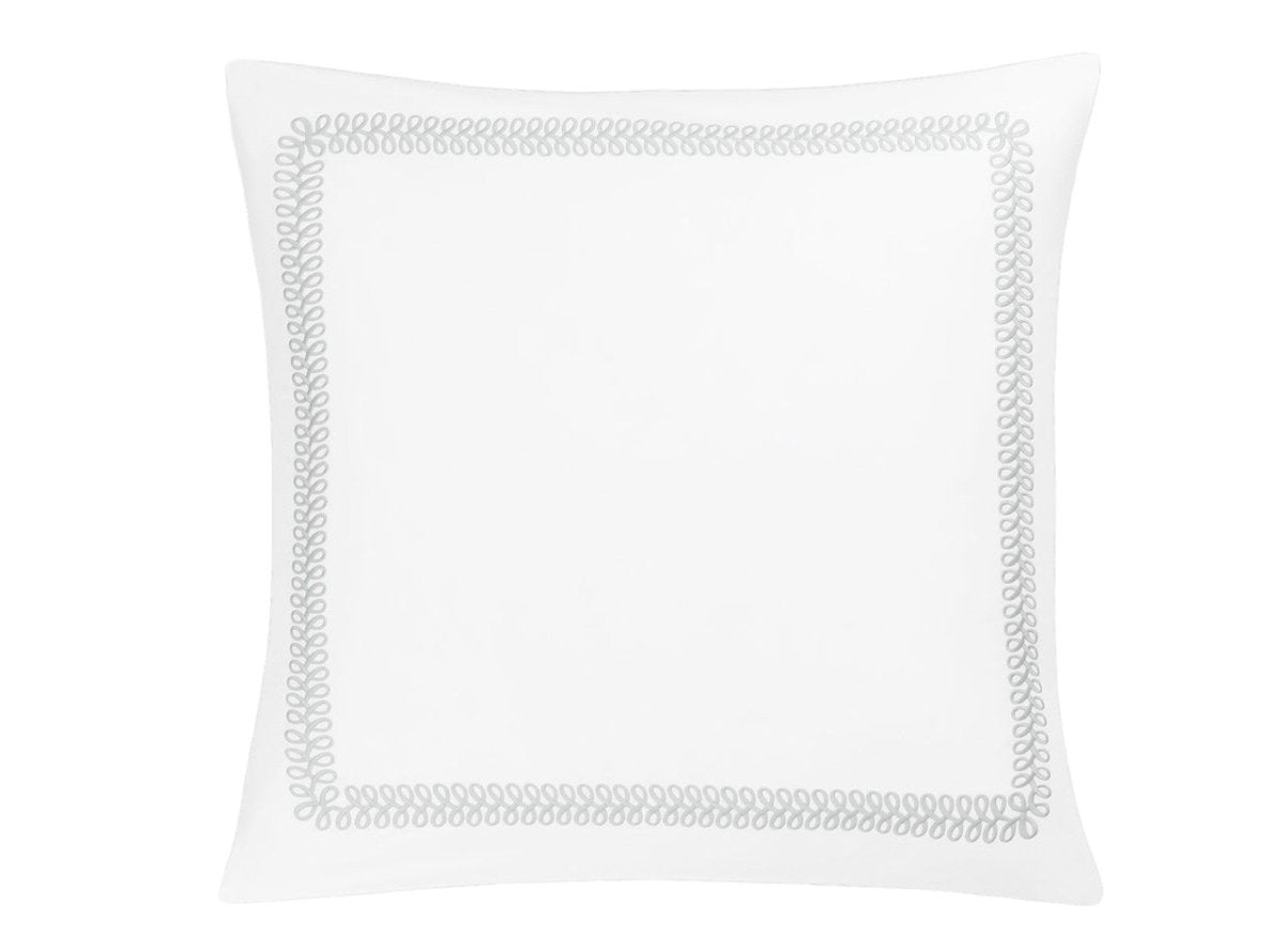 Astor Braid Silver Bedding Matouk Schumacher