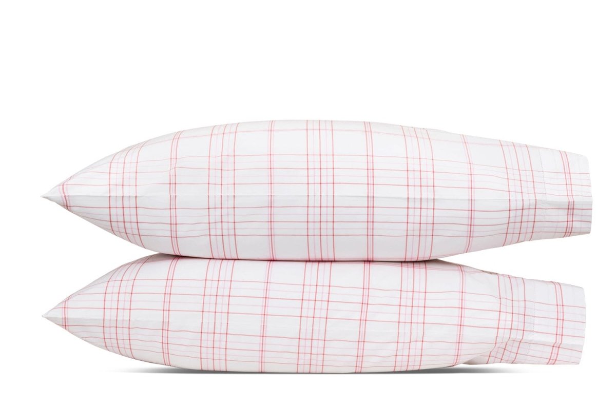 August Plaid Peony Bedding by Matouk | Schumacher
