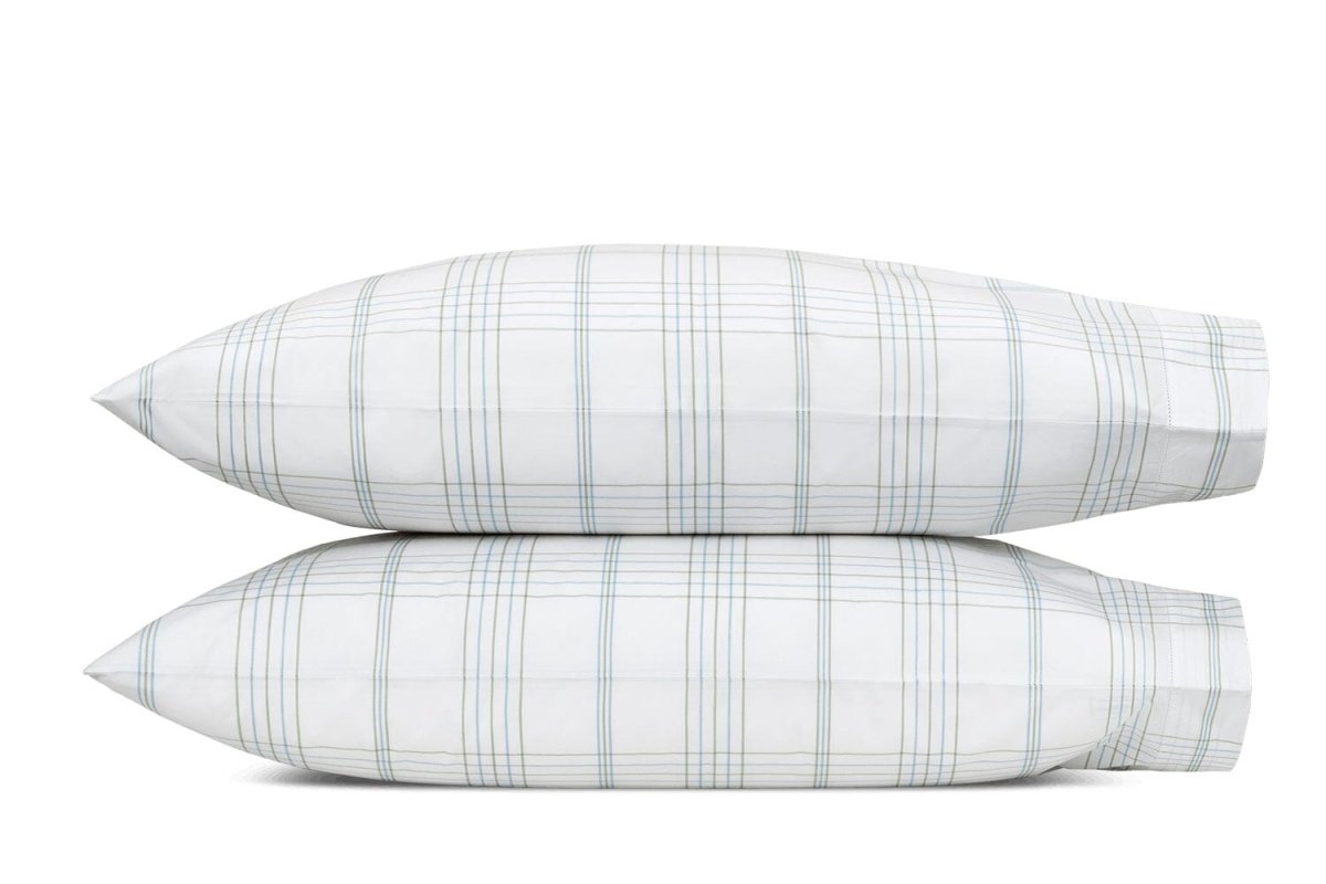 August Plaid Sea Bedding by Matouk | Schumacher