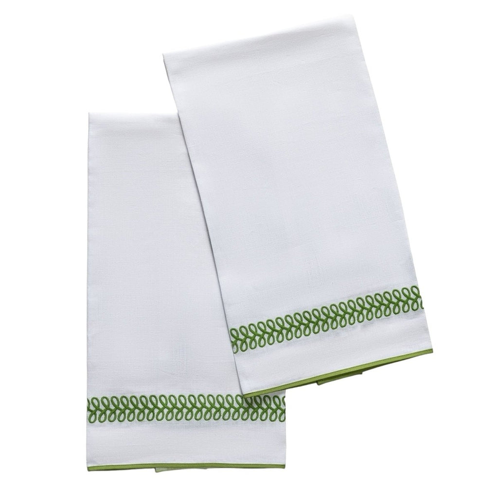 Astor Braid Grass Guest Towels by Matouk Schumacher