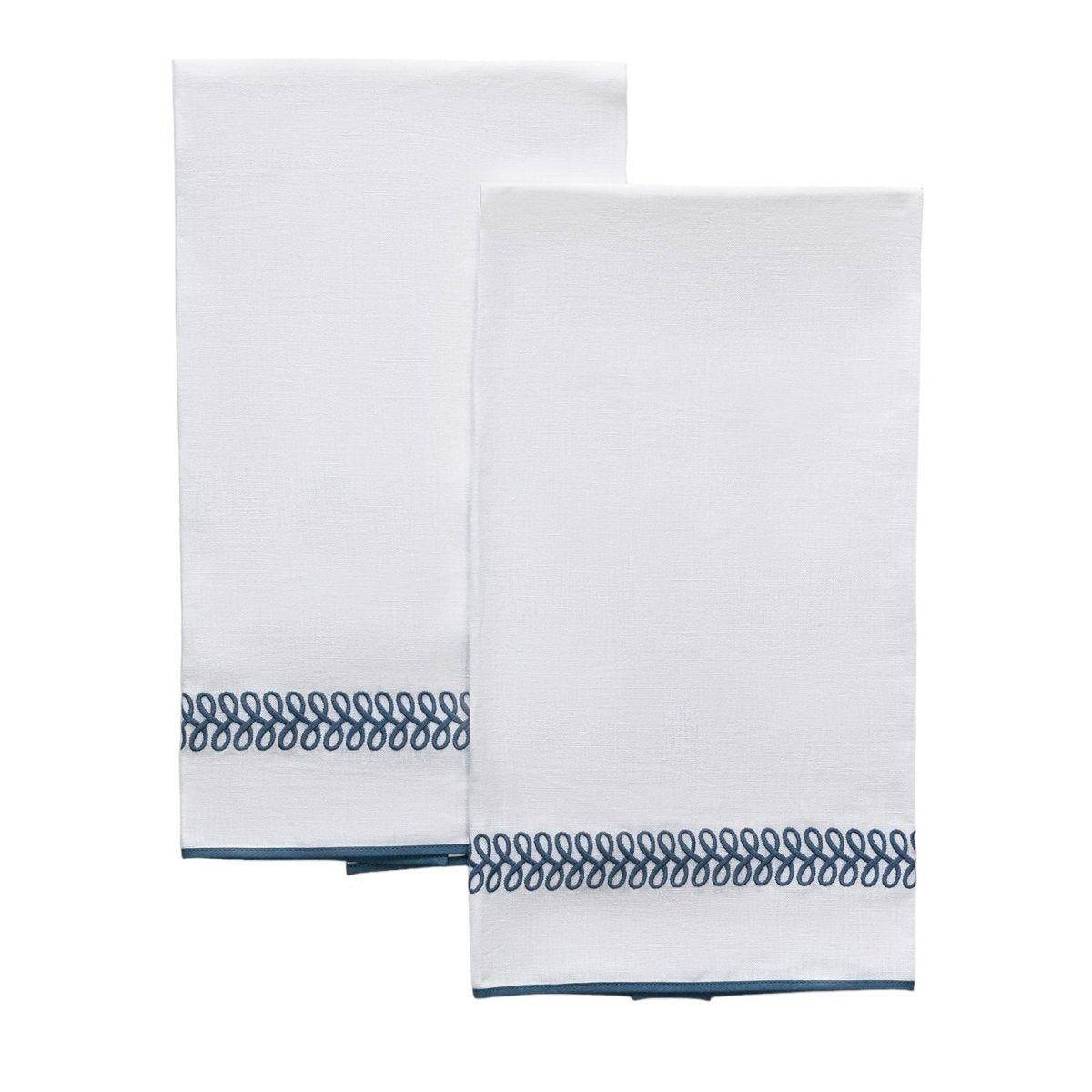 Astor Braid Indigo Guest Towels by Matouk Schumacher