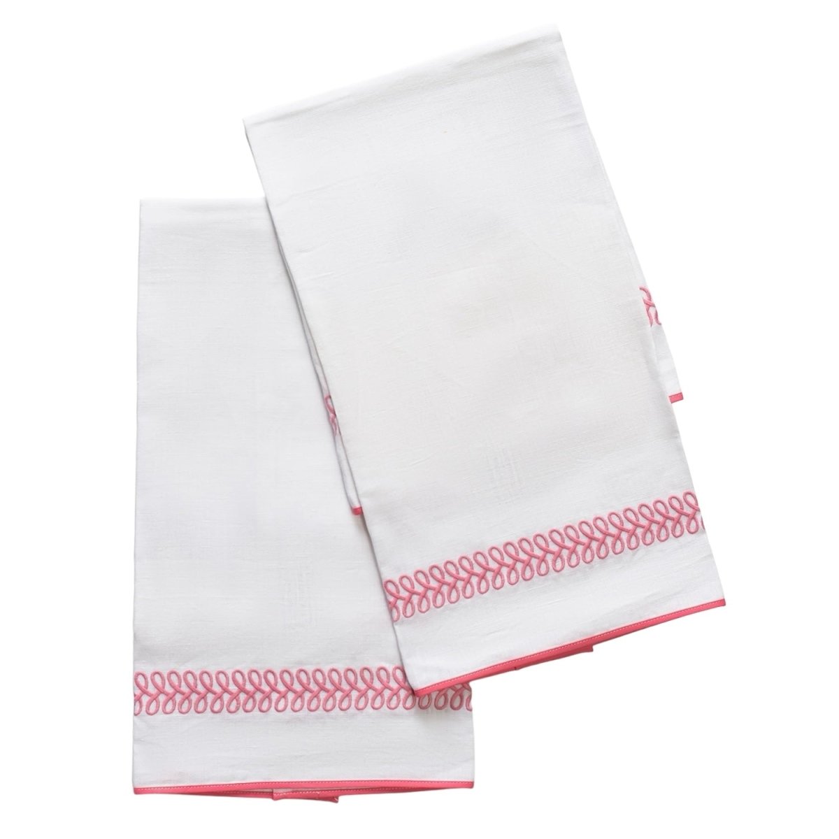 Astor Braid Peony Guest Towels by Matouk Schumacher