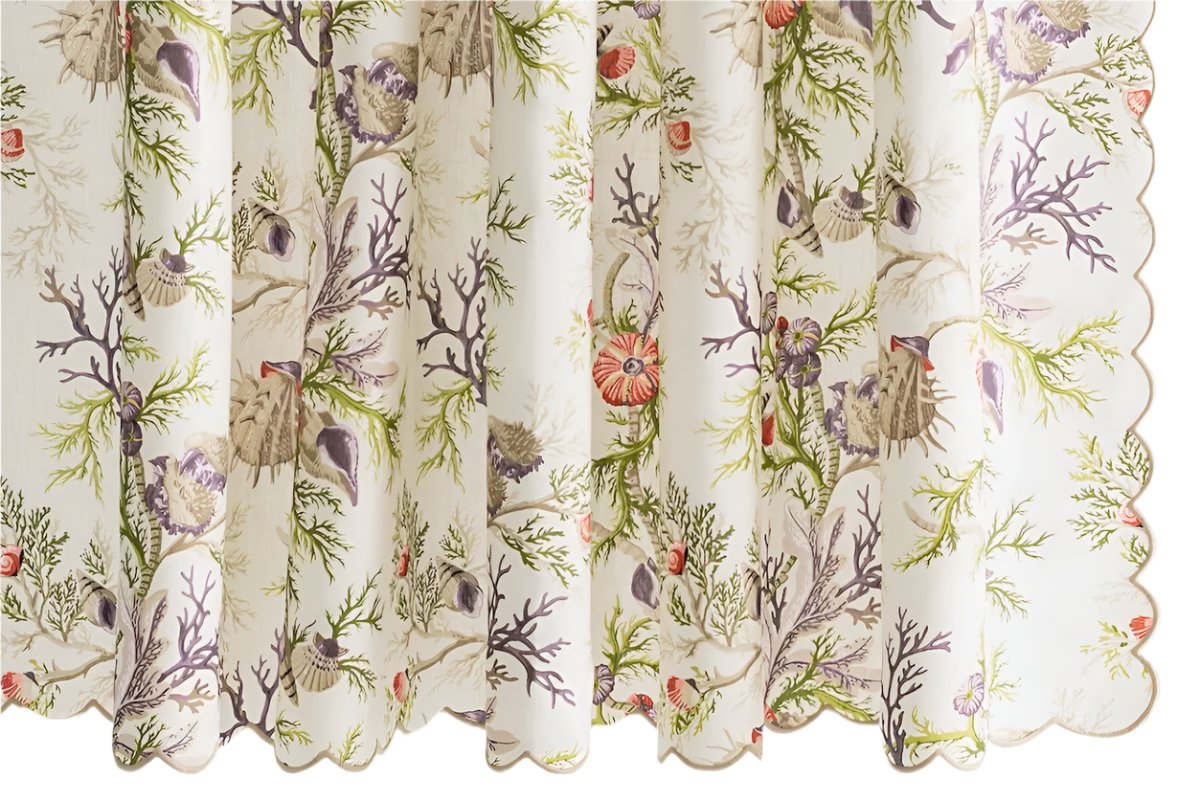 Del Tesoro Sea Orchid 100% Linen Shower Curtain by Matouk Schumacher