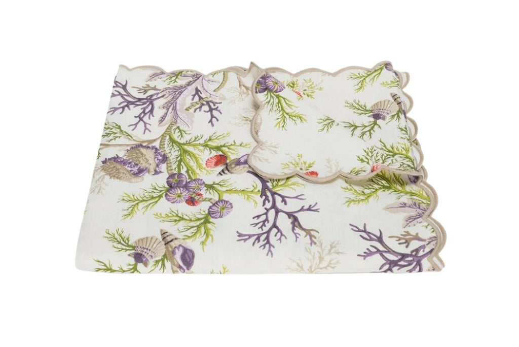Del Tesoro Sea Orchid Table Linens by Matouk Schumacher