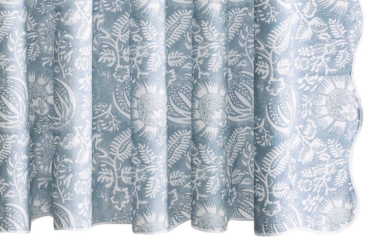 Granada Hazy Blue Shower Curtain by Matouk | Schumacher