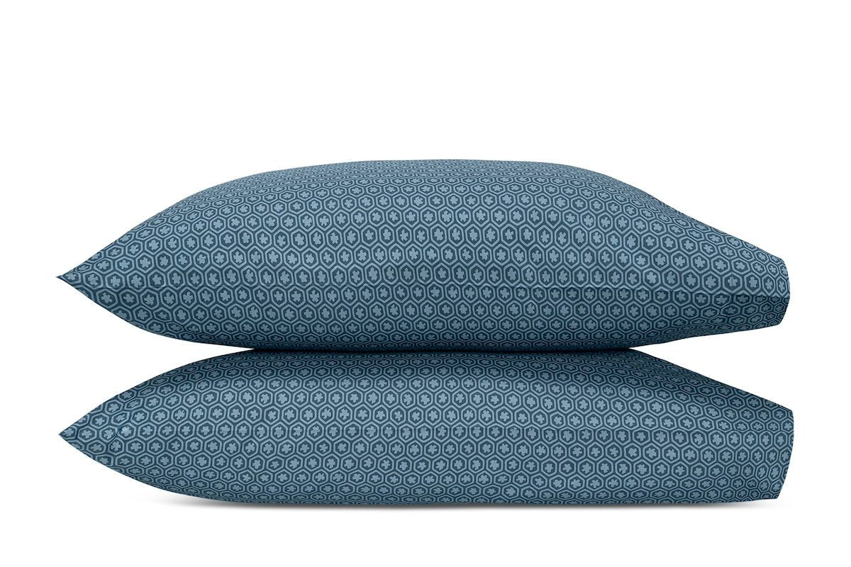 Levi Prussian Blue Bedding by Matouk Schumacher