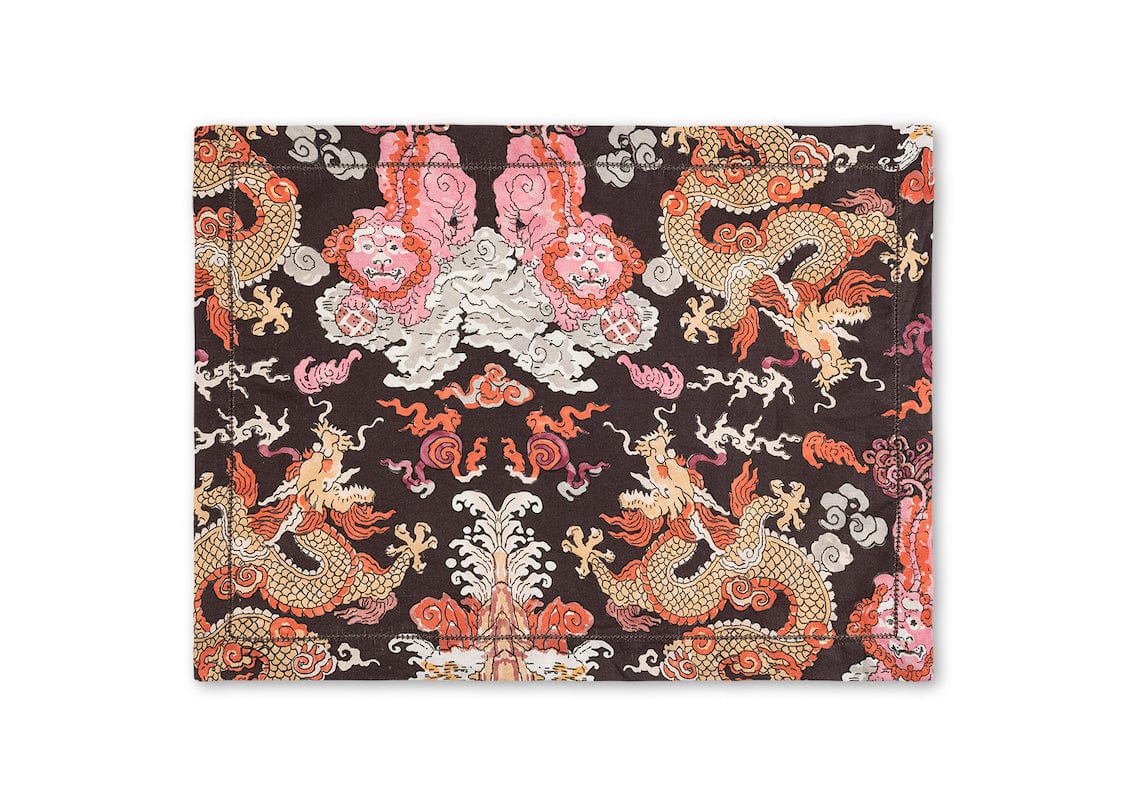 Magic Mountain Chocolate Persimmon Placemats by Matouk Schumacher