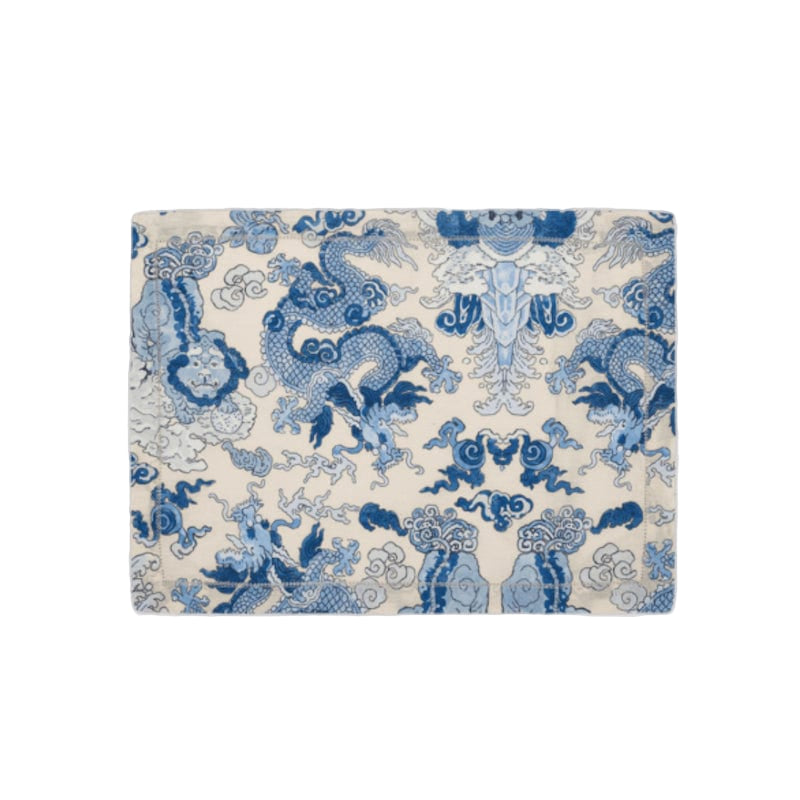 Magic Mountain Porcelain Blue Table Linens by Matouk | Schumacher