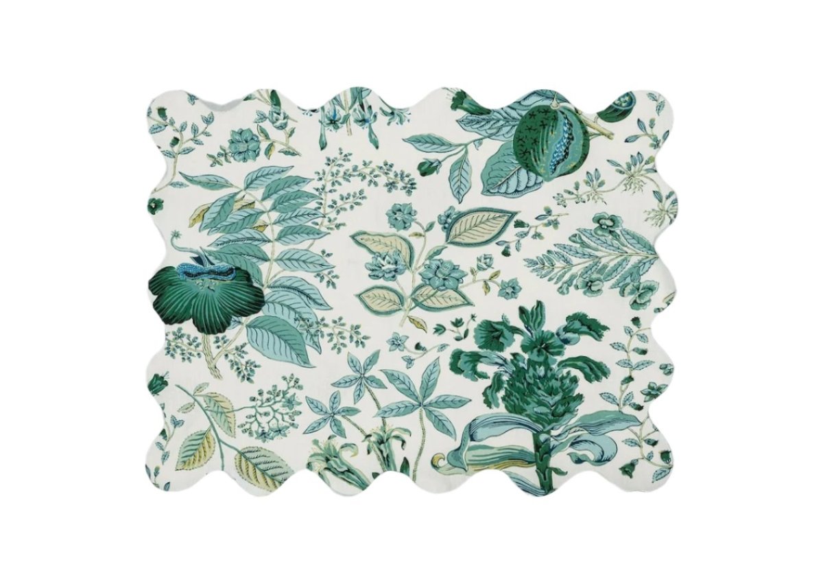 Pomegranate Emerald Green Placemats by Matouk Schumacher