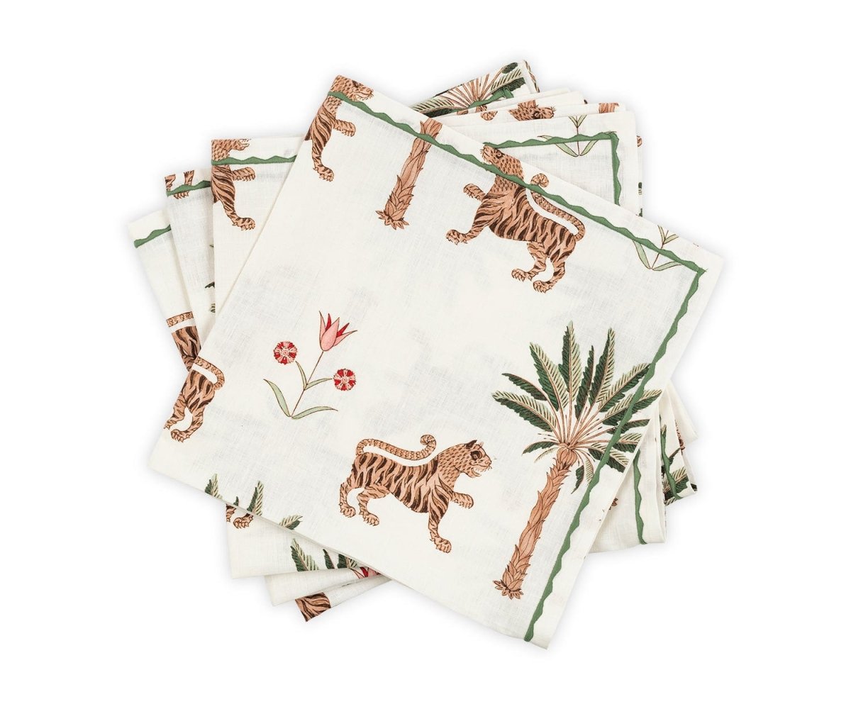 Tiger Palm Napkins by Matouk Schumacher