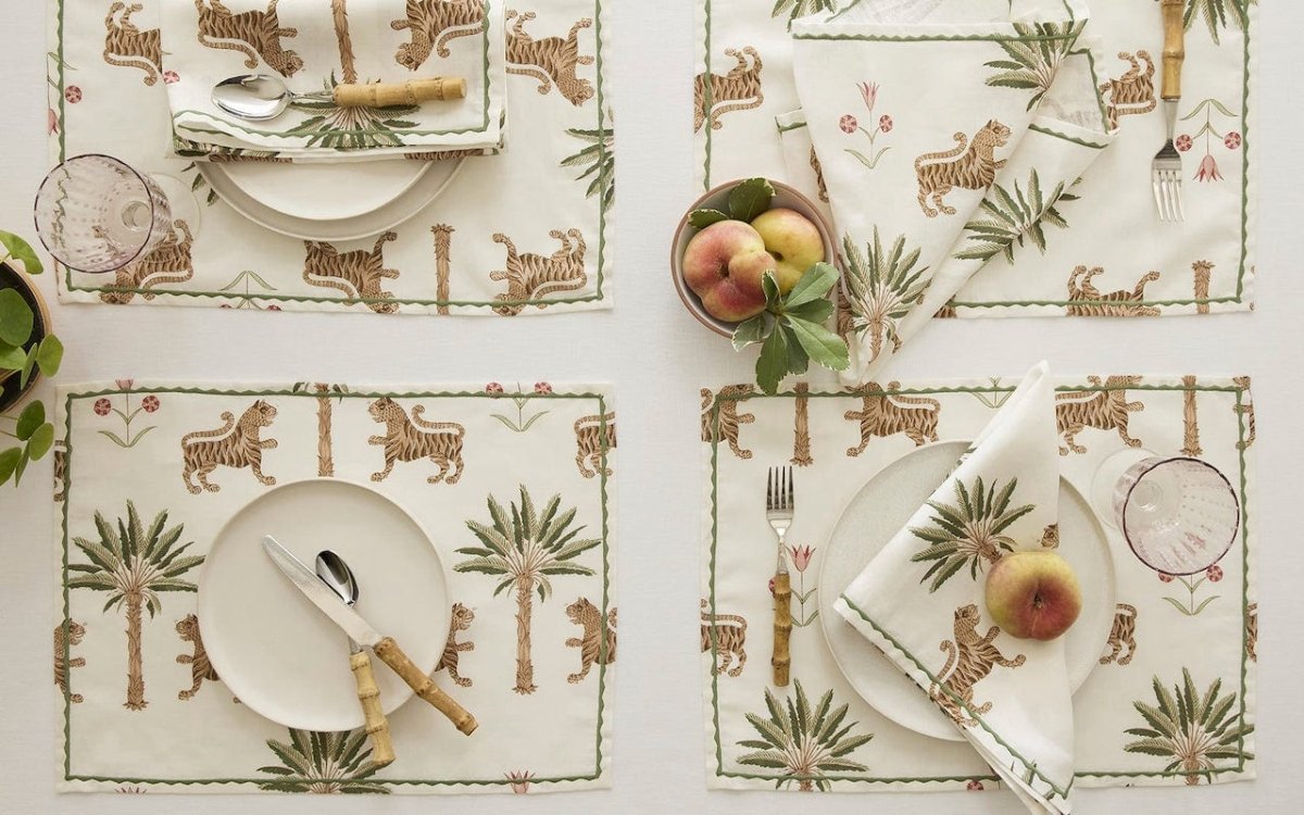 Tiger Palm Placemats by Matouk Schumacher