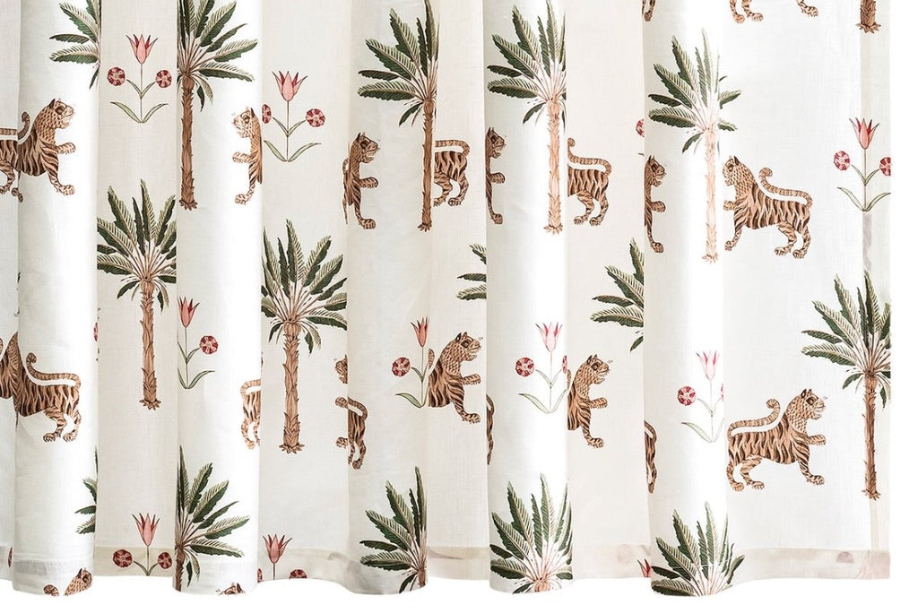Tiger Palm Shower Curtain in Tiger Eye by Matouk Schumacher