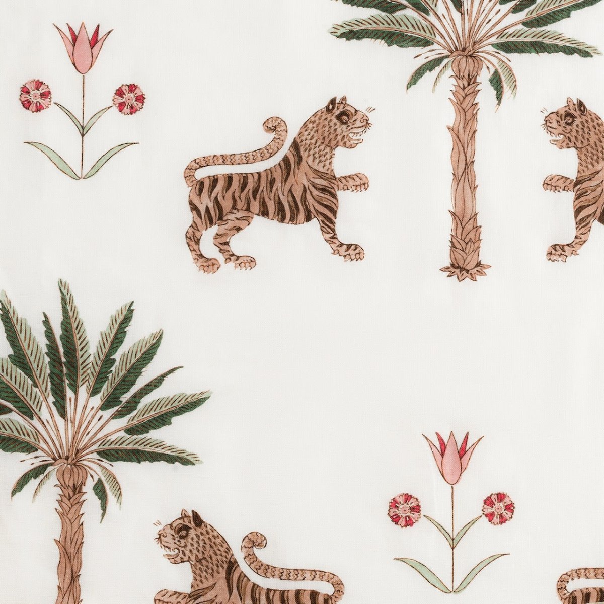 Tiger Palm Shower Curtain in Tiger Eye by Matouk Schumacher
