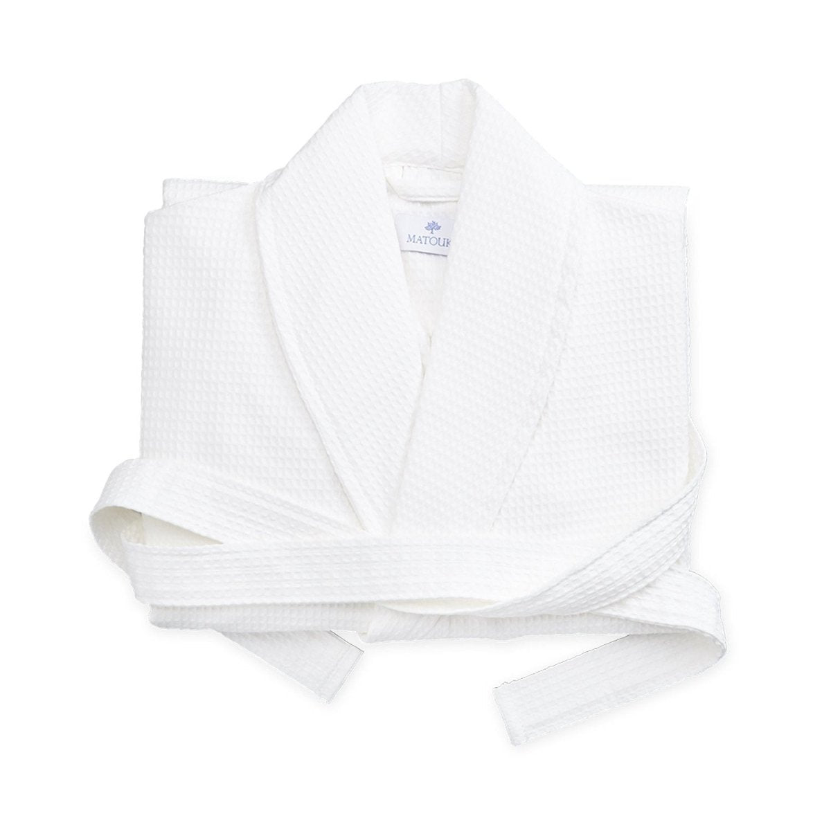 White Waffle Weave Matouk Robe