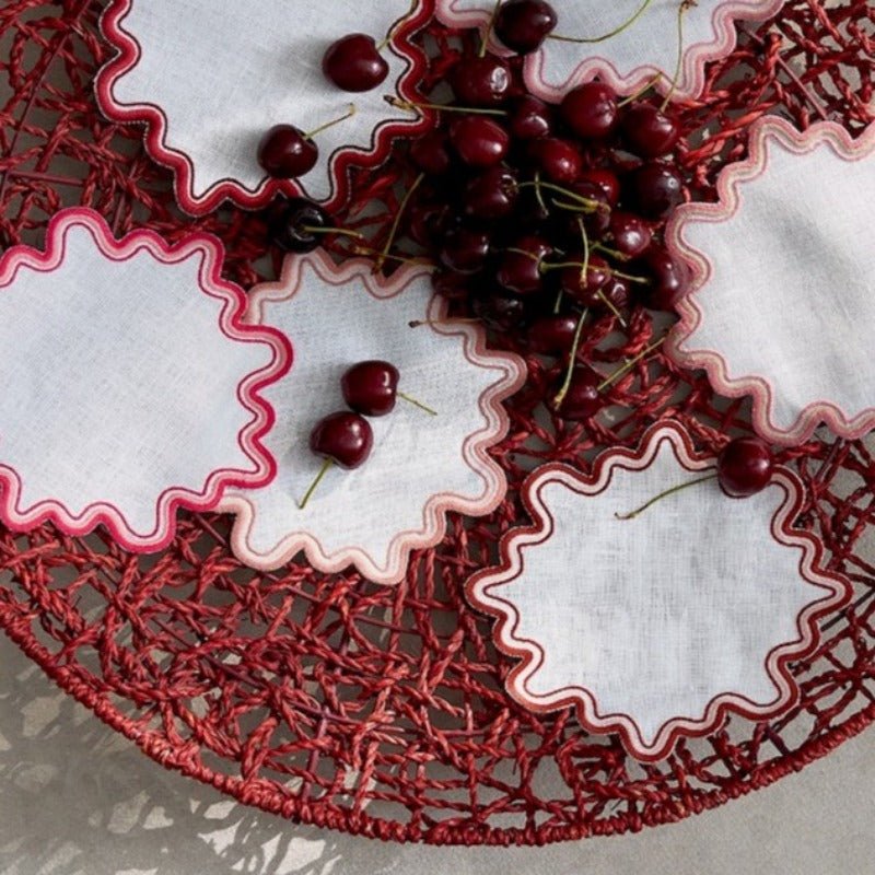 Wave Round Cocktail Napkins by Matouk