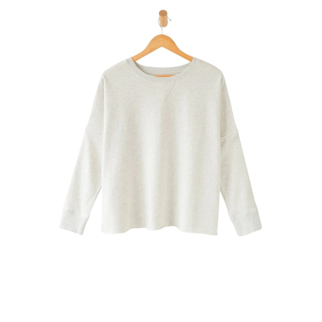 Frenchie Crewneck Sweatshirt in Ash Heather by Mersea