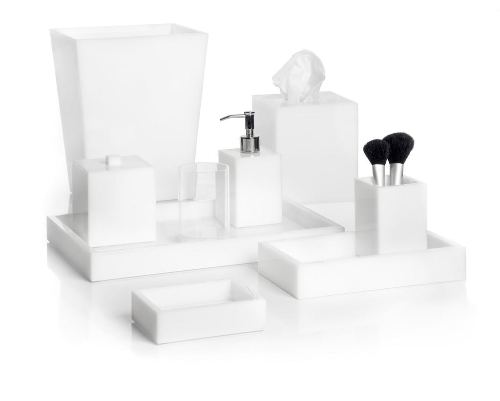Ice White Lucite Bath Accessories by Mike + Ally