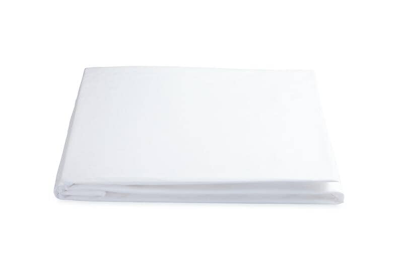 Milano Percale White Low-Profile Fitted Sheets by Matouk - 600 Thread Count