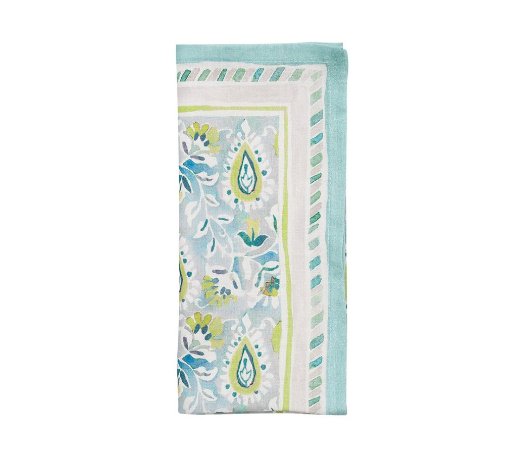 Mira Napkins in Seafoam & Green Set of 4 by Kim Seybert