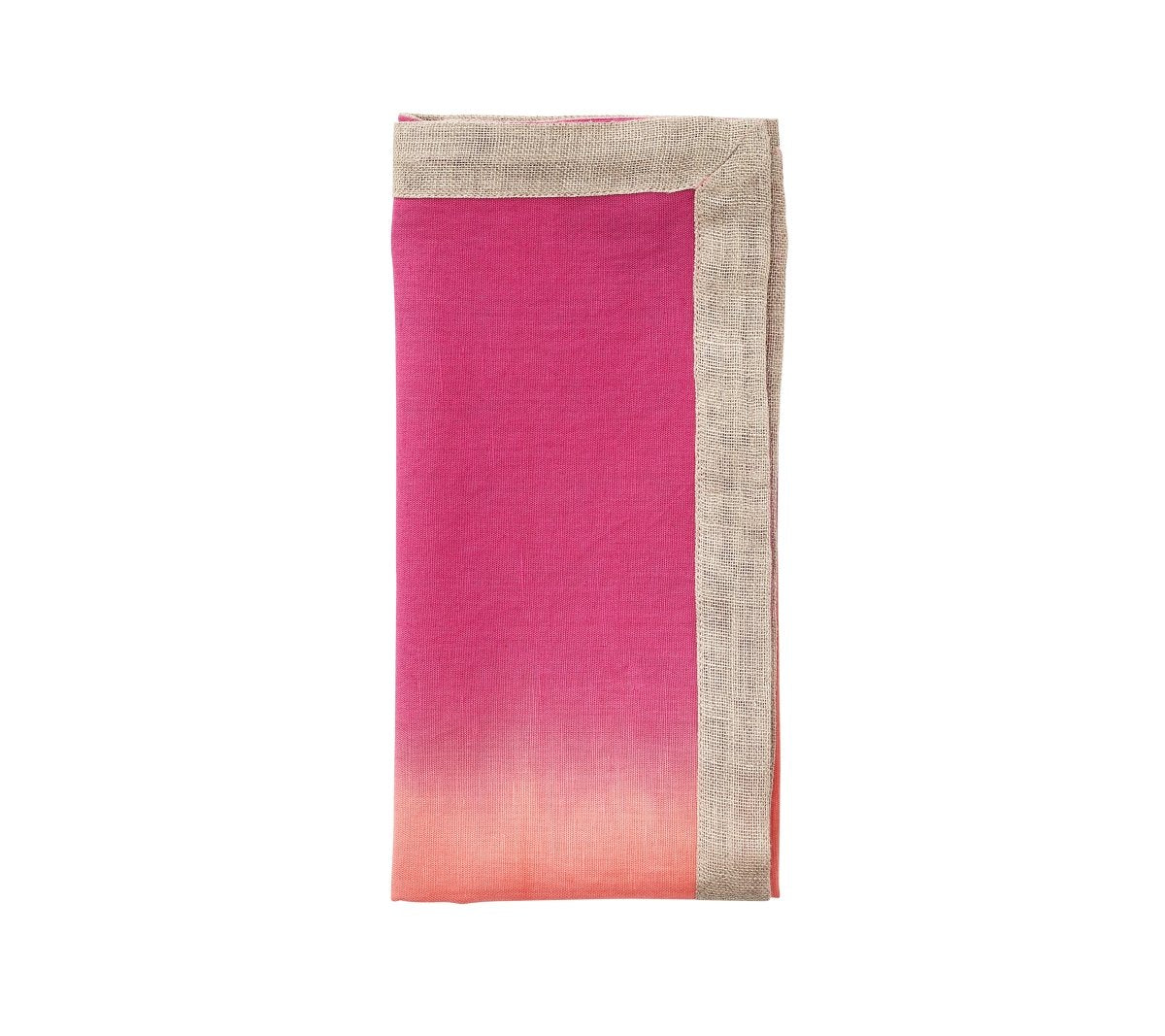 Dip Dye Napkin in Fuchsia & Orange Set of 4 by Kim Seybert